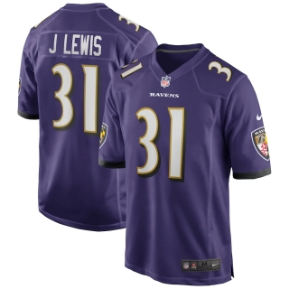 Men's Baltimore Ravens Jamal Lewis Nike Purple Game Retired Player Jersey