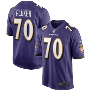 Men's Baltimore Ravens DJ Fluker Nike Purple Game Player Jersey