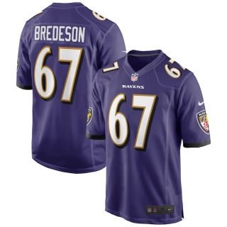 Men's Baltimore Ravens Ben Bredeson Nike Purple Game Player Jersey