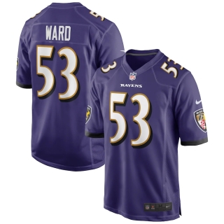 Men's Baltimore Ravens Jihad Ward Nike Purple Game Player Jersey