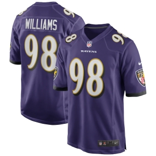 Men's Baltimore Ravens Brandon Williams Nike Purple Team Game Jersey