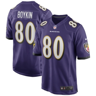 Men's Baltimore Ravens Miles Boykin Nike Purple Team Game Jersey