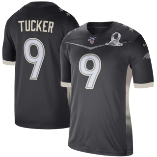 Men's Justin Tucker Nike Anthracite 2020 AFC Pro Bowl Game Jersey