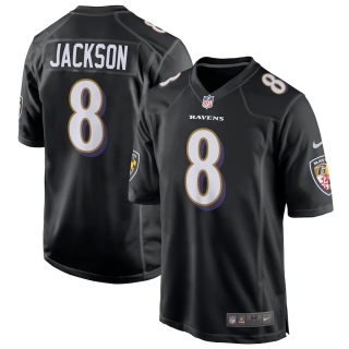 Men's Baltimore Ravens Lamar Jackson Nike Black Game Event Jersey