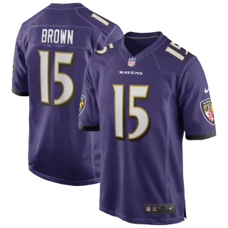 Men's Baltimore Ravens Marquise Brown Nike Purple Game Player Jersey