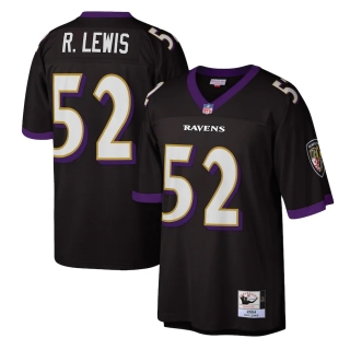 Men's Baltimore Ravens Ray Lewis Mitchell & Ness Black 2004 Authentic Throwback Retired Player Jersey