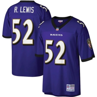 Men's Baltimore Ravens Ray Lewis Mitchell & Ness Purple Legacy Replica Jersey