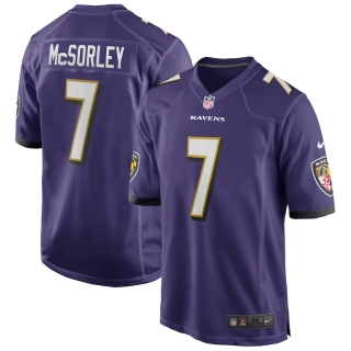 Men's Baltimore Ravens Trace McSorley Nike Purple Game Jersey