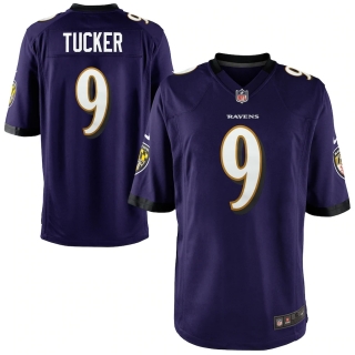 Men's Baltimore Ravens Justin Tucker Nike Purple Game Player Jersey