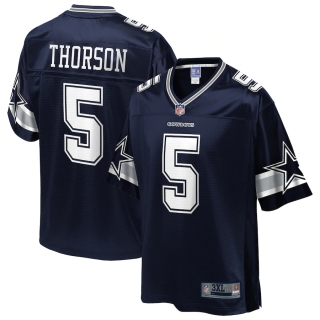 Men's Dallas Cowboys Clayton Thorson NFL Pro Line Navy Big & Tall Player Jersey