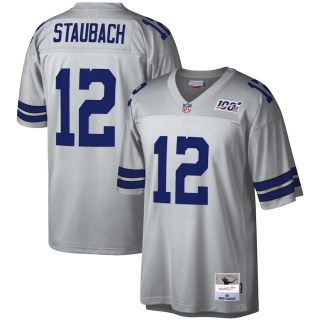 Men's Dallas Cowboys Roger Staubach Mitchell & Ness Platinum NFL 100 Retired Player Legacy Jersey