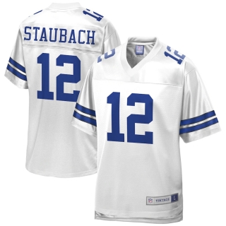 Men's Dallas Cowboys Roger Staubach NFL Pro Line White Retired Player Jersey