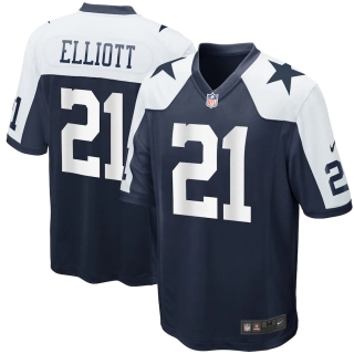 Men's Dallas Cowboys Ezekiel Elliott Nike Navy Alternate Game Jersey