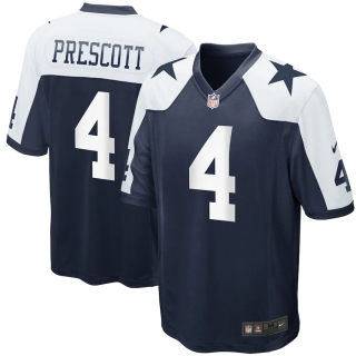 Men's Dallas Cowboys Dak Prescott Nike Navy Alternate Game Jersey