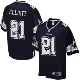 Men's Dallas Cowboys Ezekiel Elliott NFL Pro Line Navy Big & Tall Player Jersey