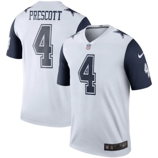 Men's Dallas Cowboys Dak Prescott Nike White Color Rush Legend Player Jersey