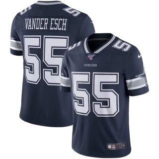 Men's Dallas Cowboys Leighton Vander Esch Nike Navy NFL 100 Vapor Limited Jersey