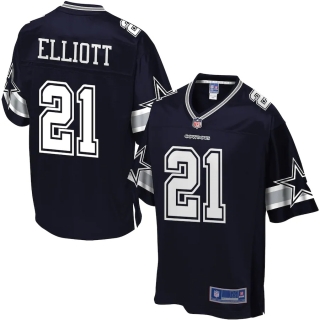 Men's Dallas Cowboys Ezekiel Elliott Pro Line Navy Player Jersey