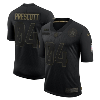 Men's Dallas Cowboys Dak Prescott Nike Black 2020 Salute To Service Limited Jersey