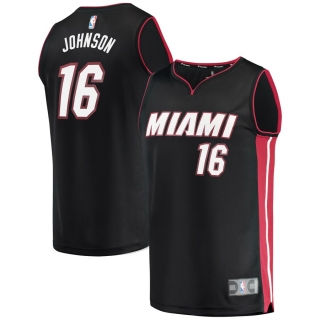 Men's Miami Heat James Johnson Fanatics Branded Black Fast Break Replica Player Jersey - Icon Edition