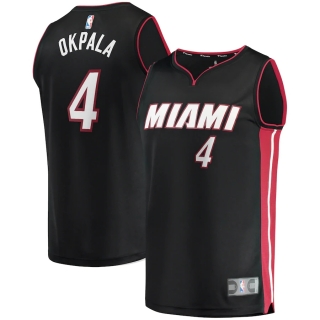Men's Miami Heat KZ Okpala Fanatics Branded Black Fast Break Replica Jersey - Icon Edition