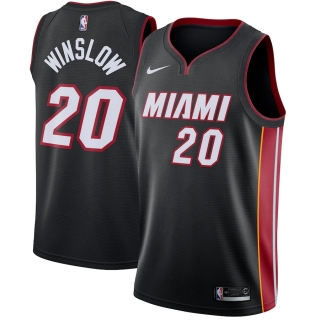 Men's Miami Heat Justise Winslow Nike Black Swingman Jersey - Icon Edition