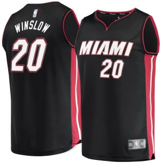 Men's Miami Heat Justise Winslow Fanatics Branded Black Fast Break Replica Jersey - Icon Edition