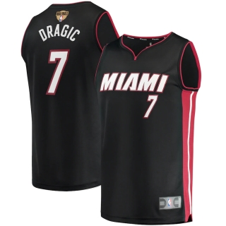 Men's Miami Heat Goran Dragic Fanatics Branded Black 2020 NBA Finals Bound Fast Break Replica Jersey - Icon Edition