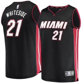Men's Miami Heat Hassan Whiteside Fanatics Branded Black Fast Break Replica Jersey - Icon Edition