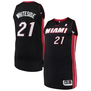 Men's Miami Heat Hassan Whiteside adidas Black Finished Authentic Jersey