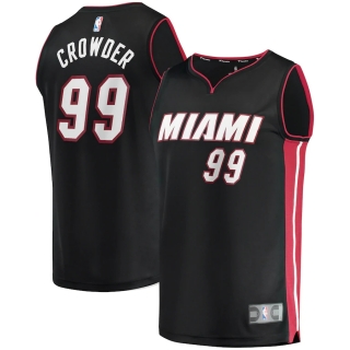 Men's Miami Heat Jae Crowder Fanatics Branded Black Fast Break Road Player Jersey