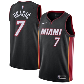 Men's Miami Heat Goran Dragic Nike Black 2020-21 Swingman Jersey – Icon Edition