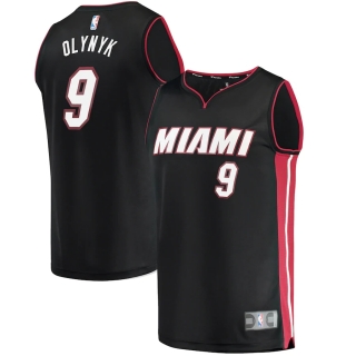 Men's Miami Heat Kelly Olynyk Fanatics Branded Black Fast Break Replica Jersey - Icon Edition