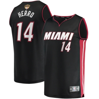 Men's Miami Heat Tyler Herro Fanatics Branded Black 2020 NBA Finals Bound Fast Break Replica Jersey - Icon Edition