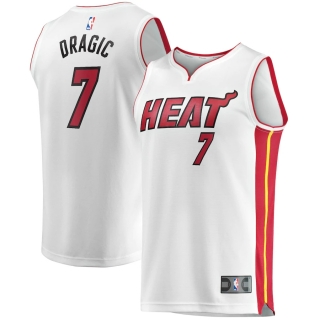 Men's Miami Heat Goran Dragic Fanatics Branded White 2020-21 Fast Break Replica Jersey - Association Edition