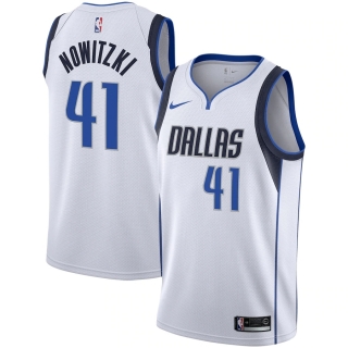 Men's Dallas Mavericks Dirk Nowitzki Nike White Replica Swingman Jersey - Association Edition