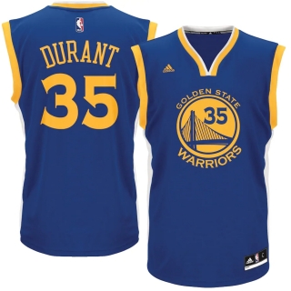 Men's Golden State Warriors Kevin Durant adidas Royal Road Replica Jersey