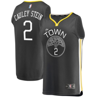 Men's Golden State Warriors Willie Cauley-Stein Fanatics Branded Black Fast Break Replica Player Jersey - Statement Edition