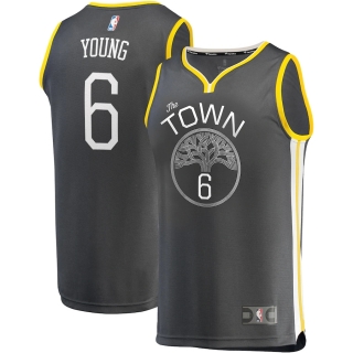 Men's Golden State Warriors Nick Young Fanatics Branded Charcoal Fast Break Replica Player Jersey - Statement Edition