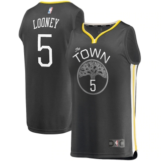 Men's Golden State Warriors Kevon Looney Fanatics Branded Charcoal Fast Break Replica Player Jersey - Statement Edition