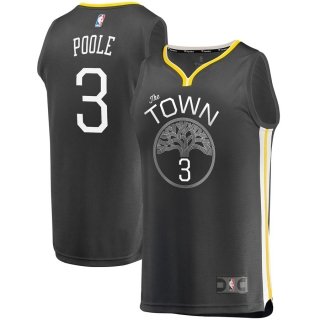 Men's Golden State Warriors Jordan Poole Fanatics Branded Black Fast Break Replica Player Team Jersey - Statement Edition