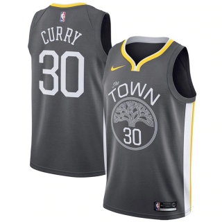 Men's Golden State Warriors Stephen Curry Nike Black Swingman Jersey Statement Edition