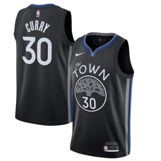 Men's Nike Stephen Curry Black Golden State Warriors 2019-20 Finished Swingman Jersey - City Edition