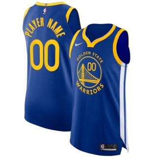 Men's Golden State Warriors Nike Royal Custom Authentic Jersey - Icon Edition
