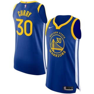 Men's Golden State Warriors Stephen Curry Nike Royal Authentic Player Jersey - Icon Edition