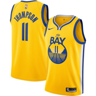 Men's Golden State Warriors Klay Thompson Nike Gold Finished Swingman Jersey - Statement Edition