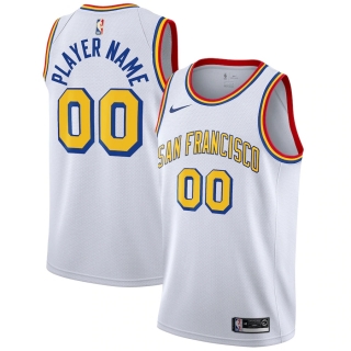 Men's Golden State Warriors Nike White Hardwood Classics Custom Swingman Jersey - San Francisco Classic Edition