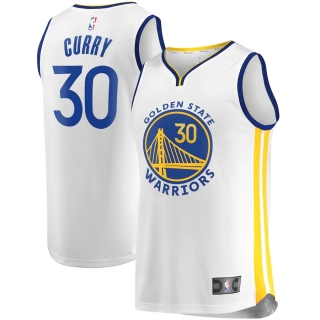 Men's Golden State Warriors Stephen Curry Fanatics Branded White Fast Break Replica Player Jersey - Association Edition