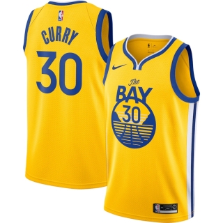 Men's Golden State Warriors Stephen Curry Nike Gold Finished Swingman Jersey - Statement Edition
