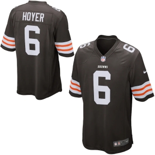 Cleveland Browns Historic Logo Brian Hoyer Nike Brown Game Football Jersey